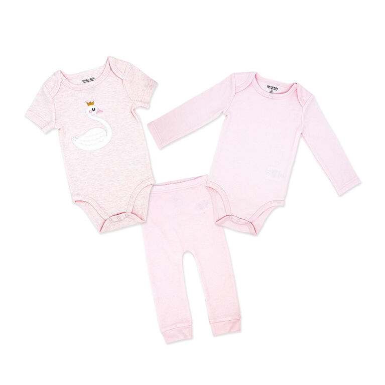 Naturelle 3 Piece Turn me Around Set: Pink 9M