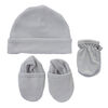 Koala Baby bonnet, mitaines et chaussons - Gris.