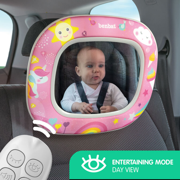 Benbat - Night & Day Car Mirror - Magical Unicorn / Pink / 0-36 Months Old