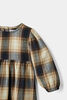 Flannel Plaid Dress Brown 3-4Y