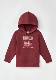 Northern Reflections Iconic Loon Hoodie Red 4T