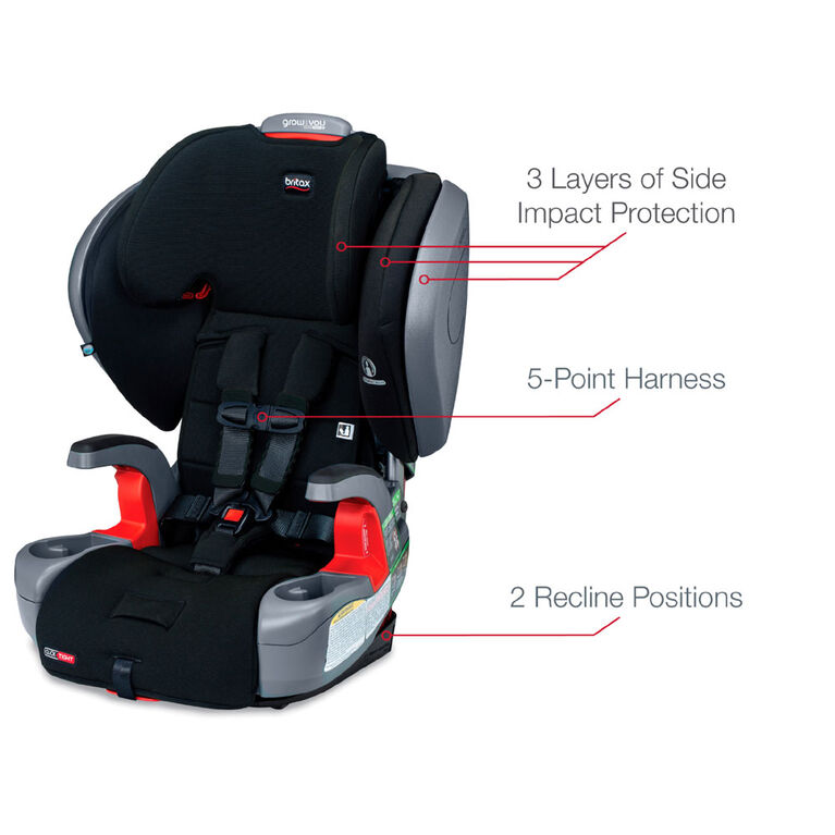 Britax Grow with You Clicktight Harness-2-Booster, Jet Safewash
