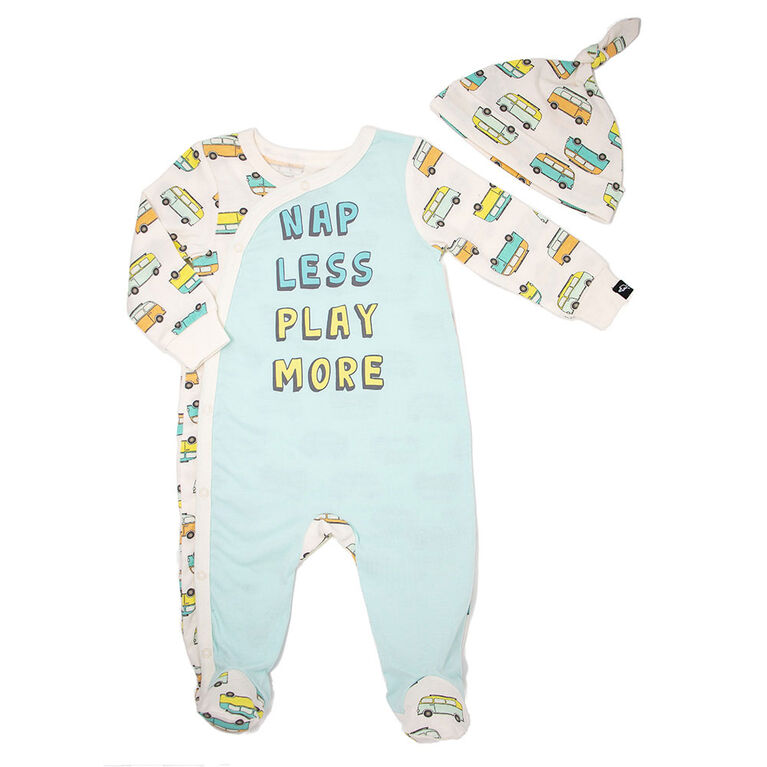 Mini Heroes Infant Body Suit - Mint/White - NB