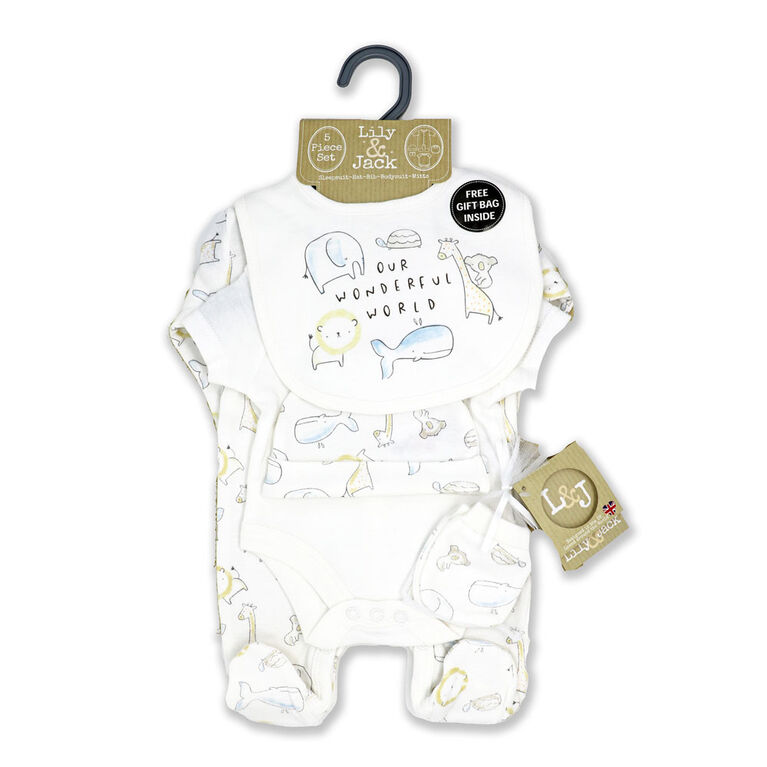 Lily & Jack Uni 5 Piece   Wonderful World 3-6M