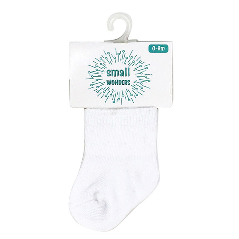 Small Wonder - Baby Sock,Soild White