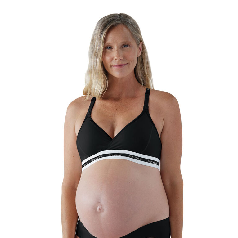 Emily - Medium Support Nursing & Pumping Sports Bra (Noir)