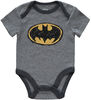 Batman Newborn 3 Pack Bodysuit 6-9M Grey