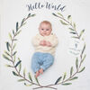 Lulujo -Baby's 1st Year Milestone Blanket Hello World Wreath