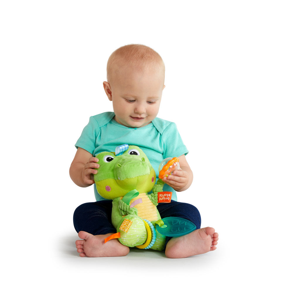 Bright Starts Bunch O Fun Plush Activity Toy Alligator Ages 3