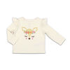 Chemise à manches longues The Peanutshell motif Deer, layette pour bébé fille - 12-18 Mois