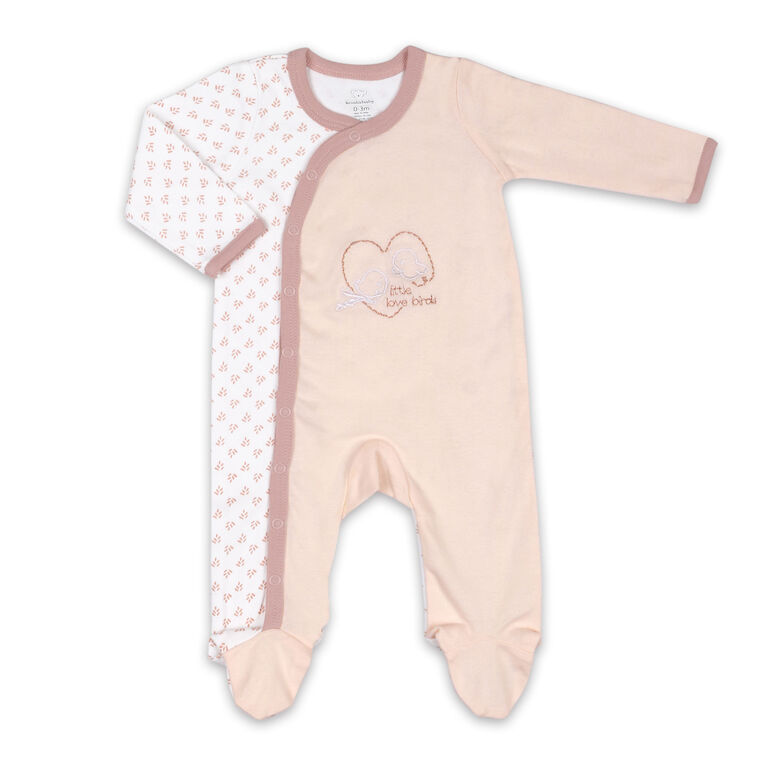 Koala Baby Sleeper - Pink Heart, Newborn