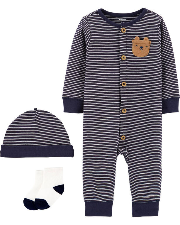 Carter's 3-Piece Take-Me-Home Set Navy - Newborn