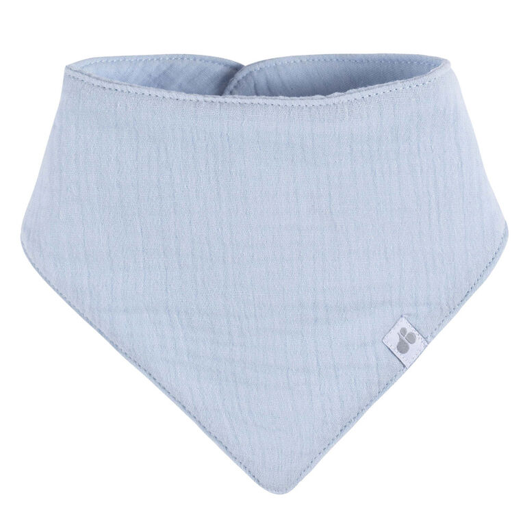 Just Born - Lot de 4 Bavoirs Bandana en Mousseline - Bleu