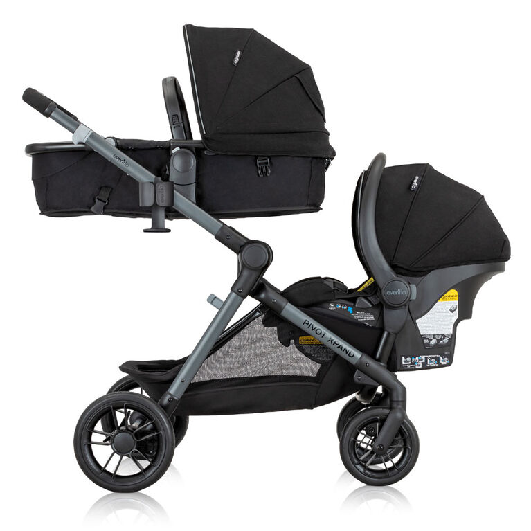 Système de voyage modulaire Pivot Xpand avec siège d'auto de bébé LiteMax d'Evenflo