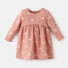 robe à manches courtes, 9-12m - rose