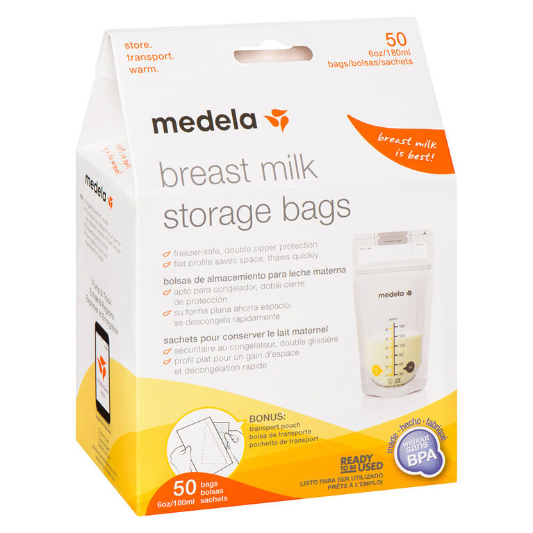 Sacs de conservation pour lait maternel de Medela - boîte de 50.