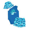 Baby Mode Blue 3 Piece Short Set 