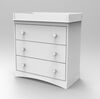 Delta Children Willow 3 Drawer Dresser with Changing Top - Bianca White