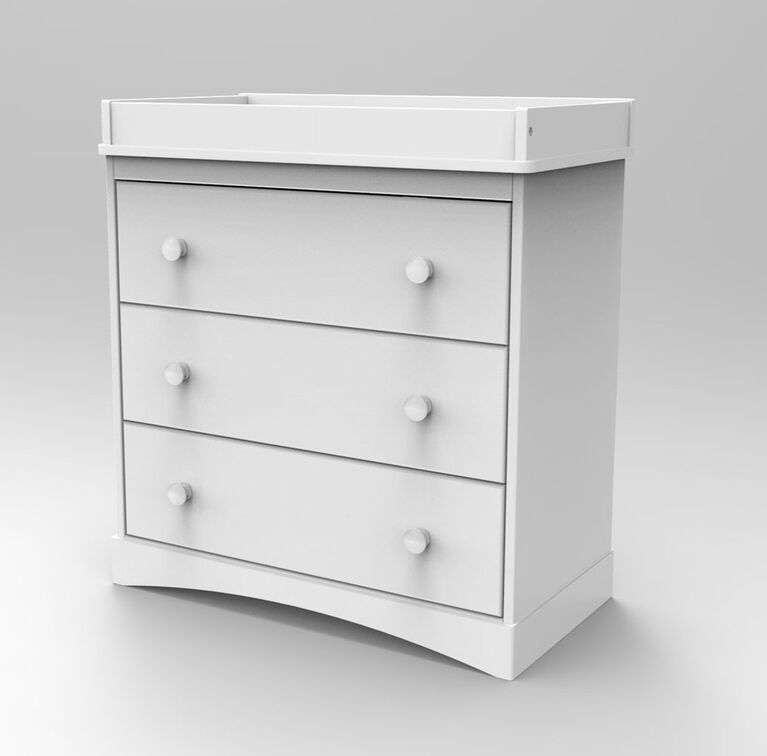 Delta Children Willow 3 Drawer Dresser with Changing Top - Bianca White