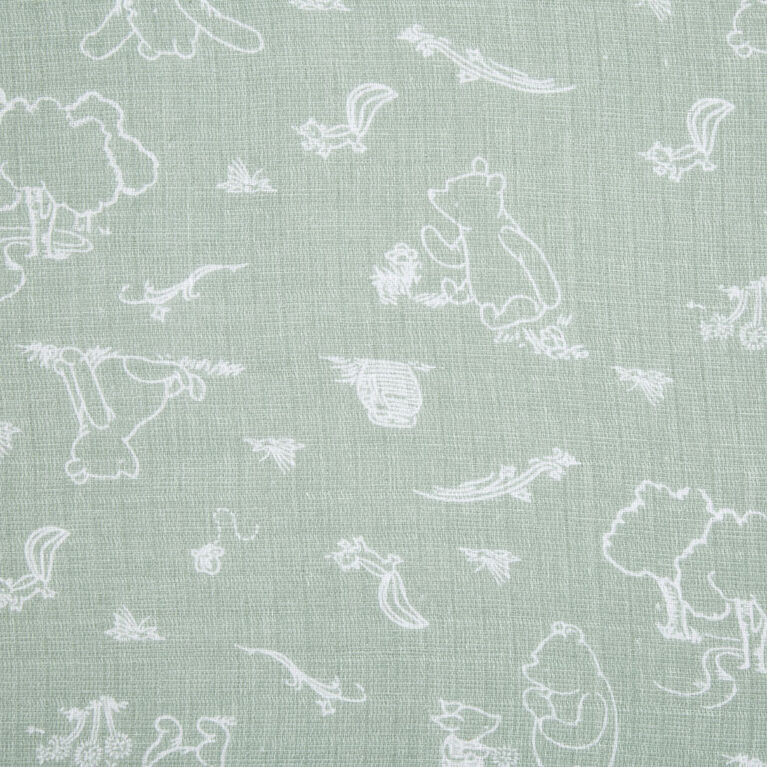 Muslin Swaddle Blk 4 Pack - Disney Winnie