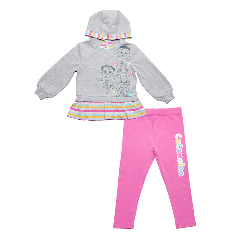 Cocomelon - Ensemble 2 pièces - Gris chiné et rose - Taille 5T - En exclusivité chez Toys “R” Us