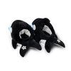 NightBuddies Light-Up Eyes Slippers Plush Orca Black
