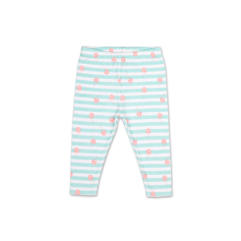 Koala Baby Pastel Rainbow Ice Cream Scoop Hoodie/Legging 2 Piece Set, 24 Month