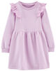 Robe à manches longues en molleton mauve Carter's