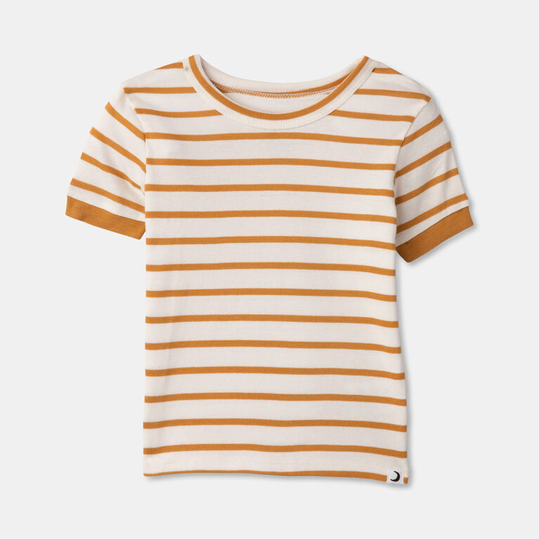 Short Sleeve 2 Piece Sleep Orange Stripe 3Y