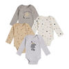 4 Packs De Combinaisons Koala Baby  Gris 0-3M
