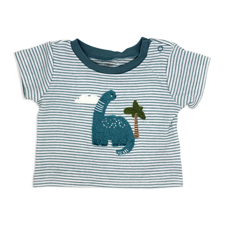 Sterling Baby 3 Piece Short Set: Blue Dinosaur