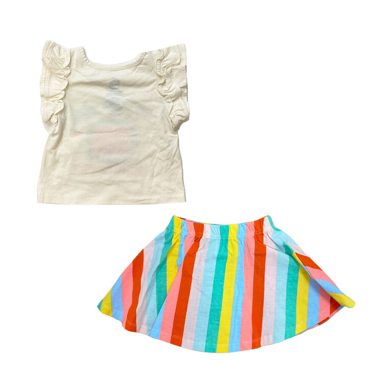 CoComelon Fashion Tee and Skirt Set White