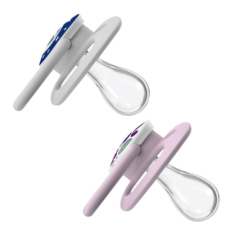 Advantage Pacifier Stage 2 Purple 4 Pack