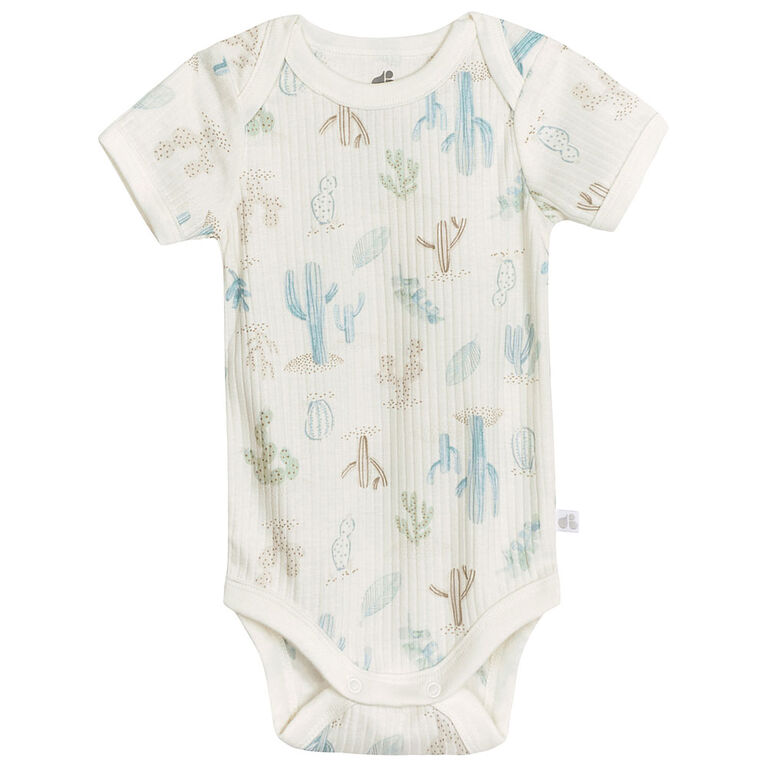 Just Born - 3-Pack Baby Desert Cactus Short Sleeve Bodysuits - 0-3 months