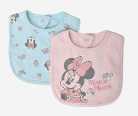 Disney Minnie Mouse 2 Pack Bib Set Pink OS/GU