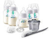 Ensemble-cadeau de démarrage avec biberons anticoliques Philips Avent munis du système de ventilation AirFree.