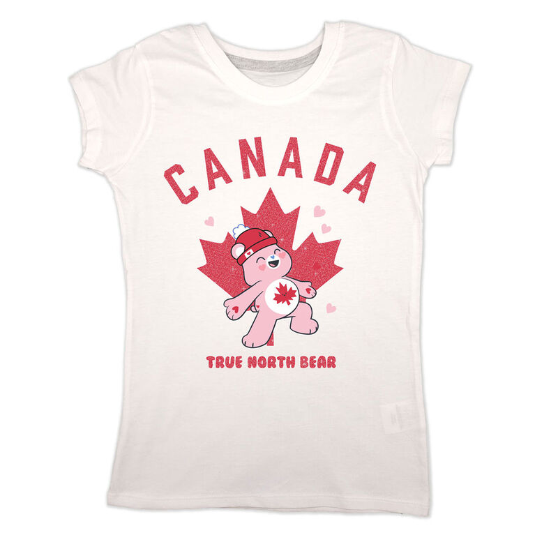 Canada Day Bear Short Sleeve Tee - Blanc - 4T