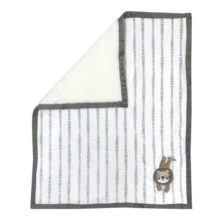 Couverture Avec Applique Sherpa Koala Baby - Lion Taupe