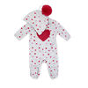 Sterling Baby 2 Piece Footie Set: Pink Heart  6M