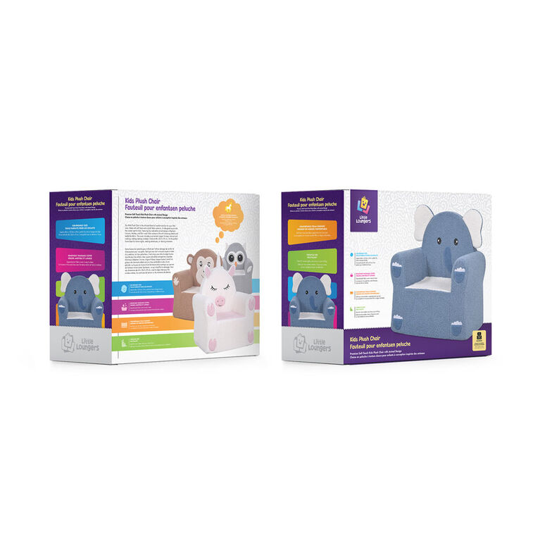 Little Loungers Kids Plush Chair - Elephant