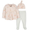 Gerber Childrenswear - Haut, pantalon et casquette 3 pièces - Fleurs sauvages - 0-3M