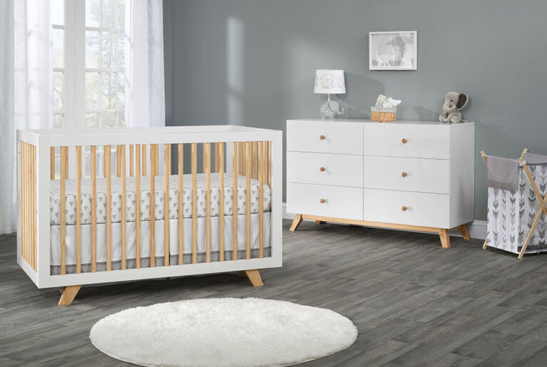 Oxford Baby Visby 6 Drawer Dresser White/Natural Babies R Us Canada