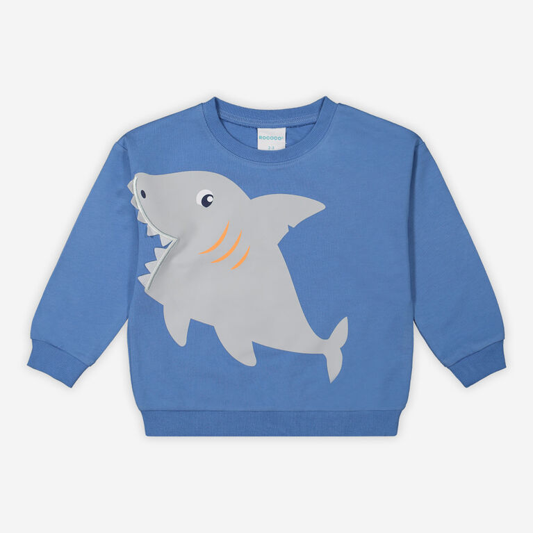 Rococo Haut à manches longues Requin Bleu 18/24M