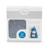 Lulujo Baby Hello World Newborn Bamboo Hat and Swaddle Blanket Set Navy