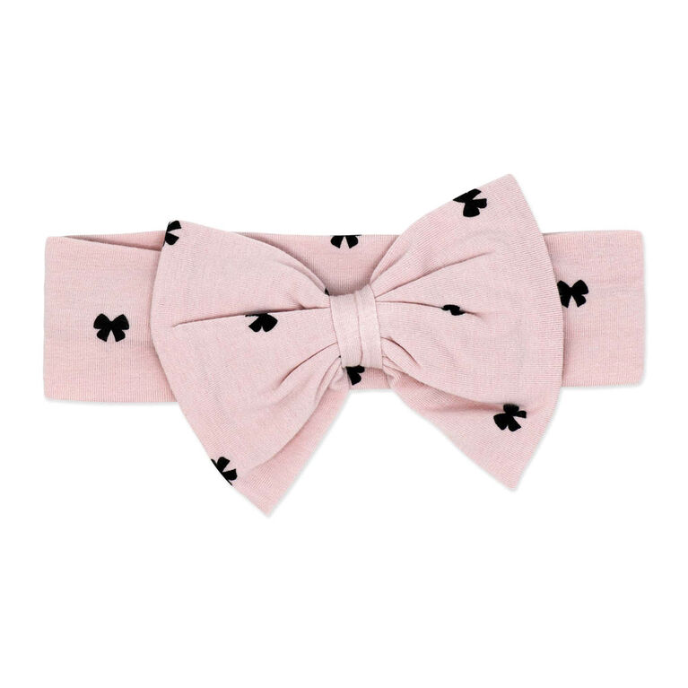 Baby Mode Ensemble 3 pièces legging et bandeau : nœud rose 3M