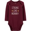 Carter's Strong Like Mommy Collectible Bodysuit - Burgundy, 12 Months