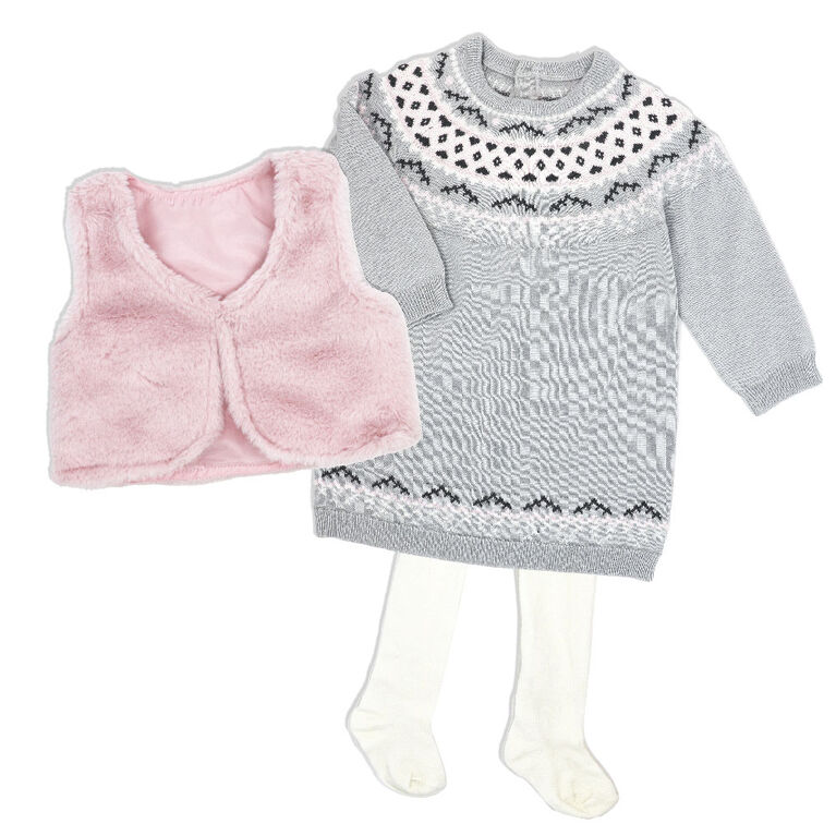Lily & Jack 3 Pièces Ensemble de robe tricot- 12-18m