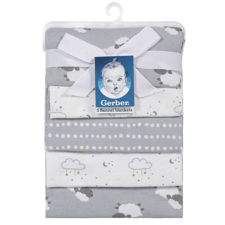 Gerber 5Pack Receiving Blankets Lamb Babies R Us Canada