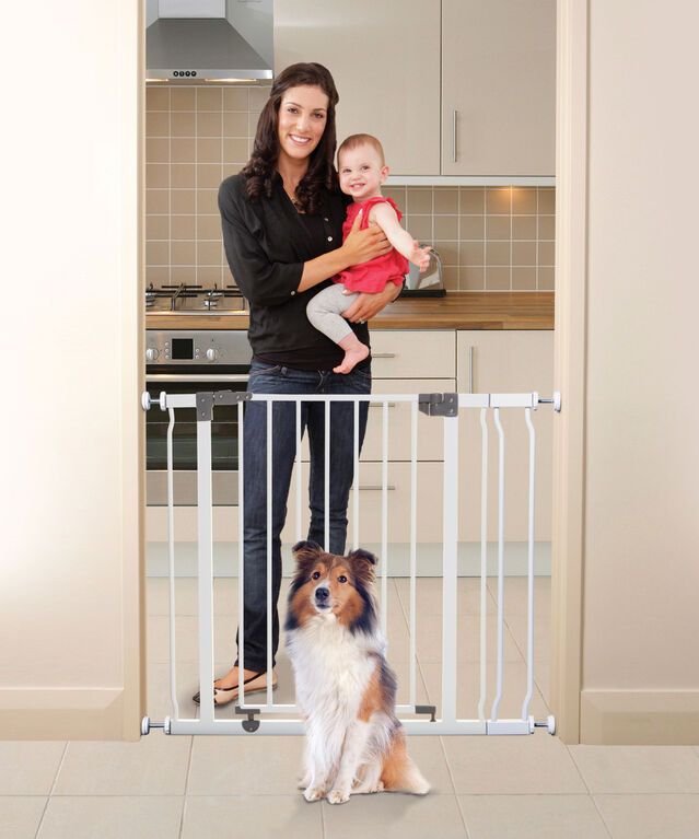 Dreambaby Liberty Security Gate avec fonctionnalité Smart Stay-Open - Blanc.