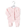 Rock a Bye Baby - Girls 2 Piece Footed Pant Set : Bow - 0-3 Months